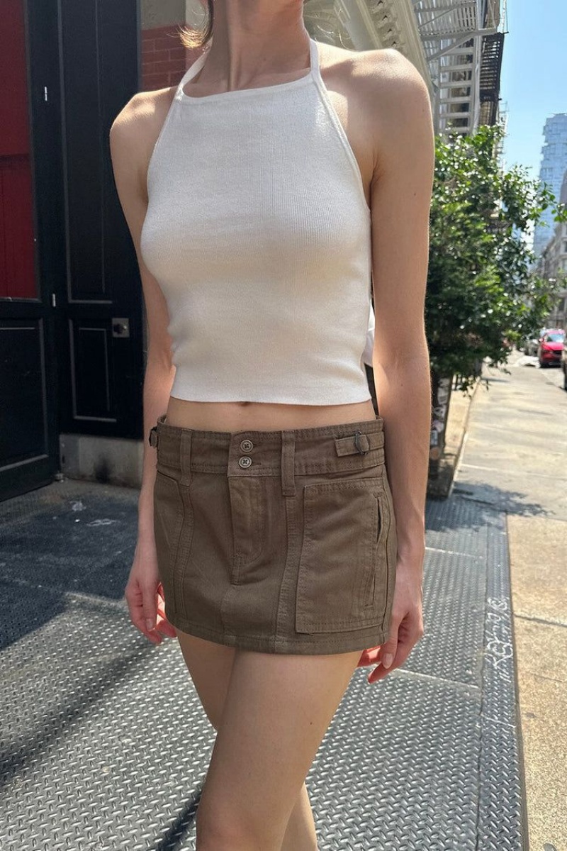 Jupe Brandy Melville Hillary Marron | XQR-72465613